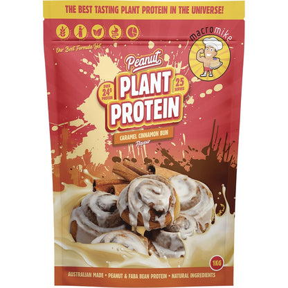 MACRO MIKE Peanut Plant Protein Caramel Cinnamon Bun 1kg