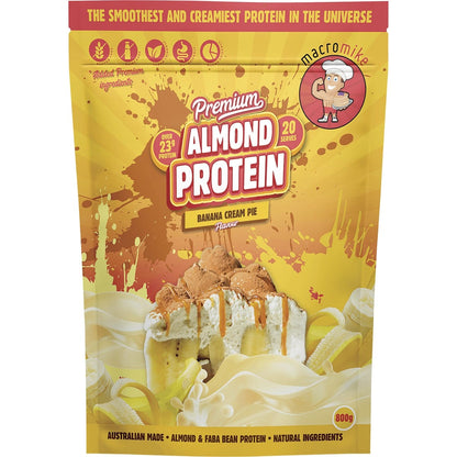 MACRO MIKE Premium Almond Protein Banana Cream Pie 800g