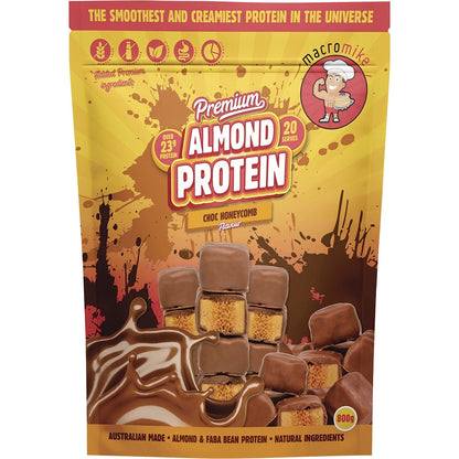 MACRO MIKE Premium Almond Protein Choc Honeycomb 800g