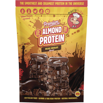 MACRO MIKE Premium Almond Protein Deluxe Chocolate 800g