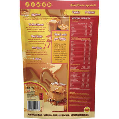 MACRO MIKE Premium Almond Protein Salted Caramel 400g