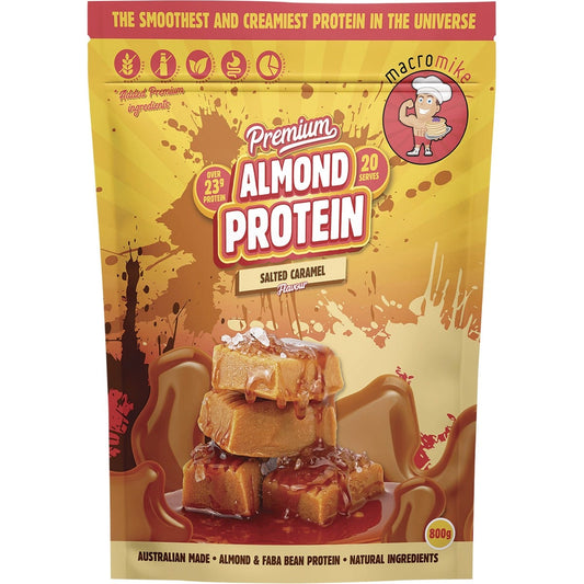 MACRO MIKE Premium Almond Protein Salted Caramel 800g