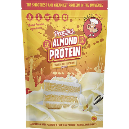 MACRO MIKE Premium Almond Protein Vanilla Buttercream 400g