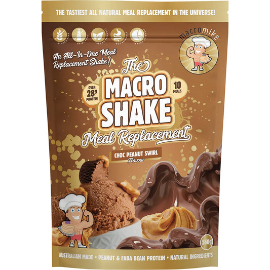 MACRO MIKE The Macro Shake Meal Replacement Choc Peanut Swirl 560g