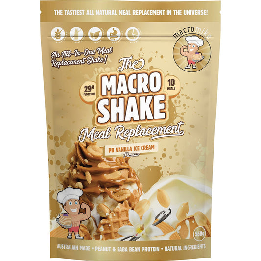 MACRO MIKE The Macro Shake Meal Replacement PB Vanilla Ice Cream 560g