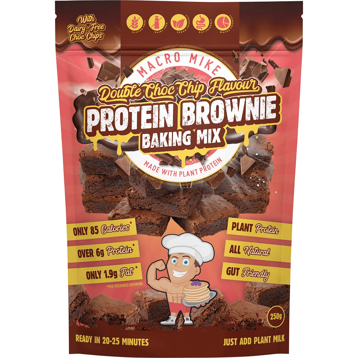 MACRO MIKE Protein Brownie Baking Mix Double Choc 250g