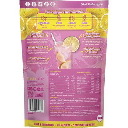 MACRO MIKE Plant Protein Water Pink Lemonade 300g