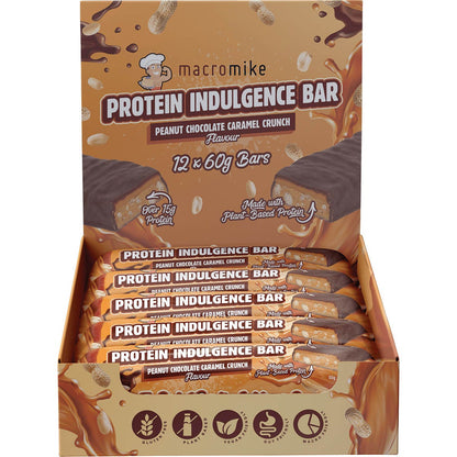 MACRO MIKE Protein Indulgence Bar Peanut Chocolate Caramel 12x60g