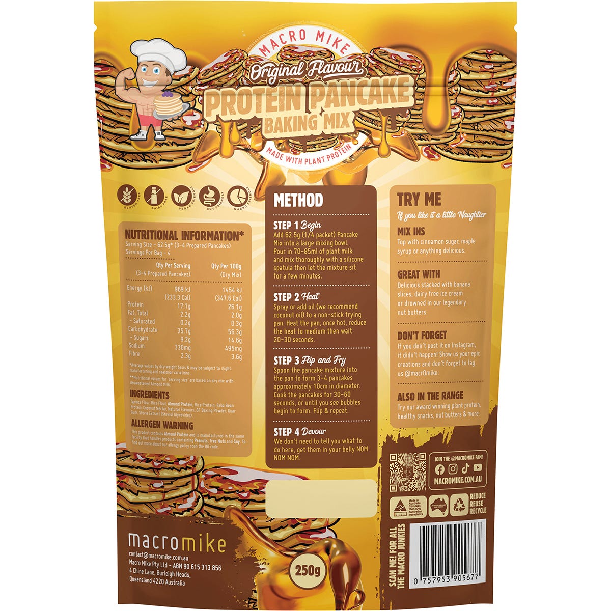 MACRO MIKE Protein Pancake Baking Mix Original 250g