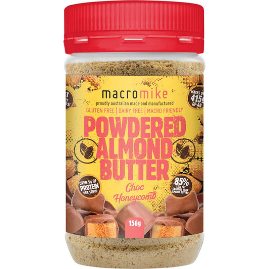 MACRO MIKE Powdered Almond Butter Choc Honeycomb 156g