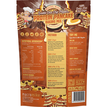 MACRO MIKE Protein Pancake Baking Mix Double Choc Chip 250g