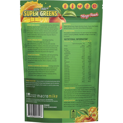 MACRO MIKE Super Greens Mango Peach 300g