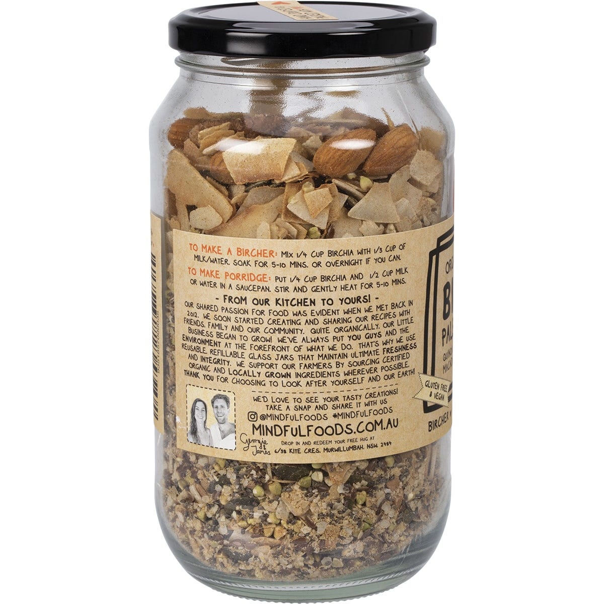 Mindful Foods Birchia Paleo Prebiotic Granola Organic & Activated 500g