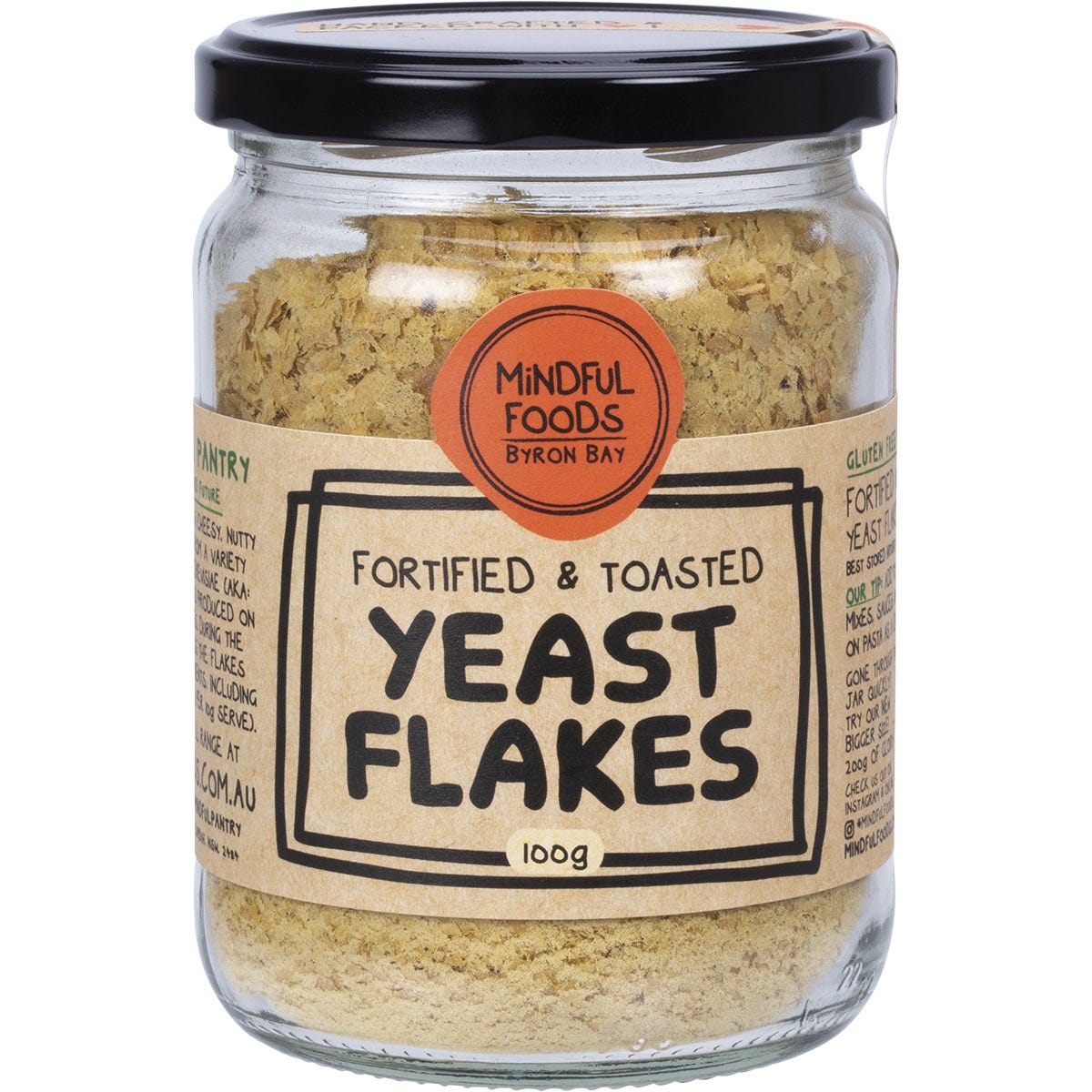 Mindful Foods Yeast Flakes Fortified & Toasted 100g