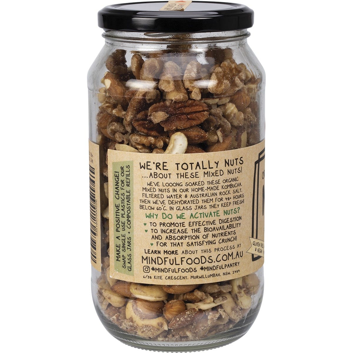 Mindful Foods Mixed Nuts Organic & Activated 450g