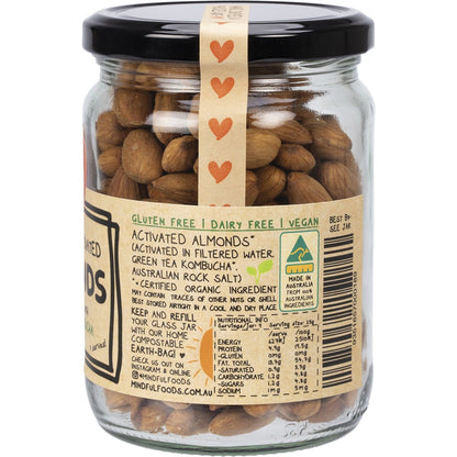 Mindful Foods Almonds Organic & Activated 225g