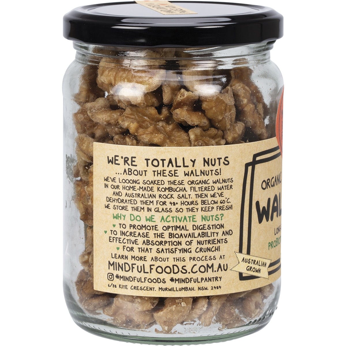 Mindful Foods Walnuts Organic & Activated 200g