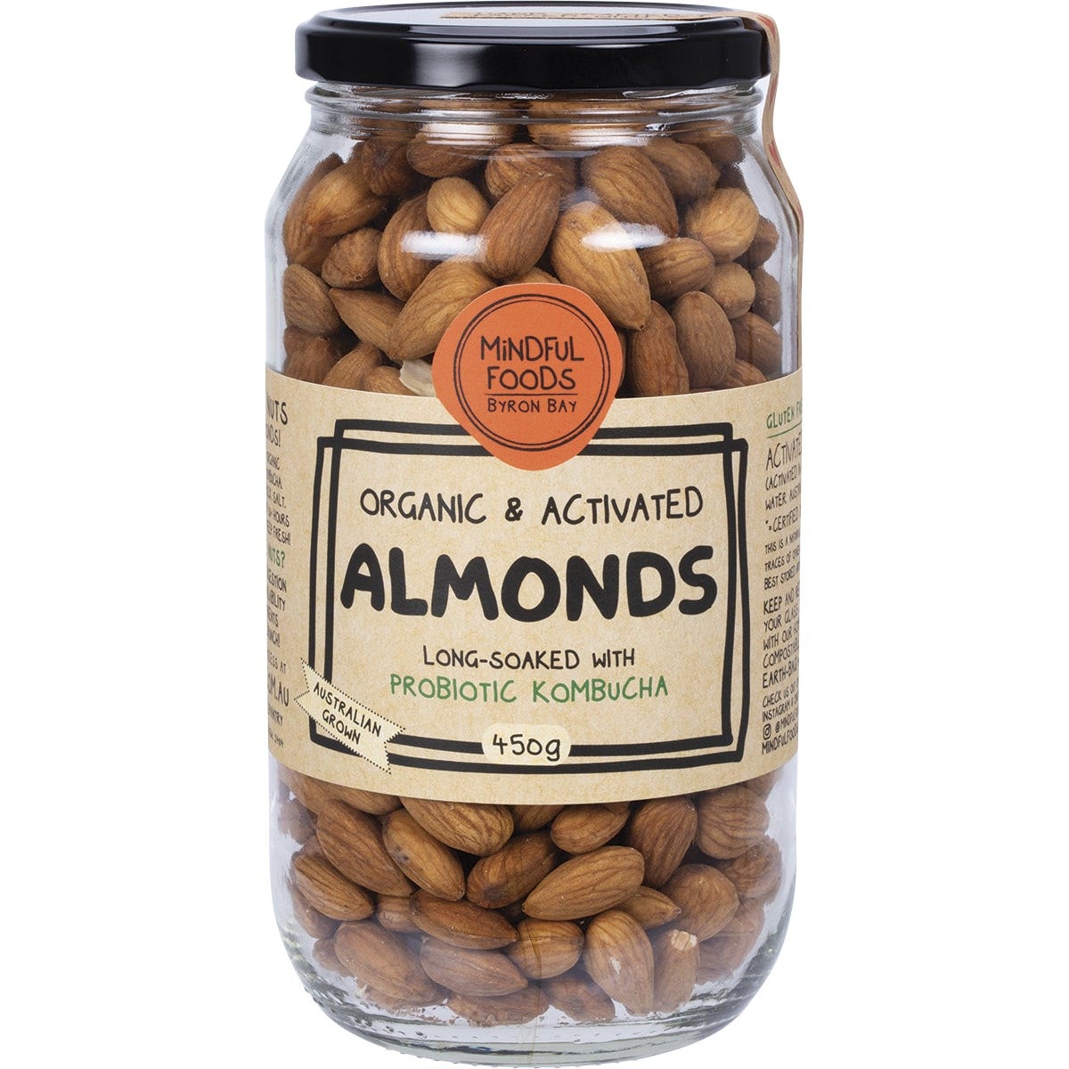 Mindful Foods Almonds Organic & Activated 450g