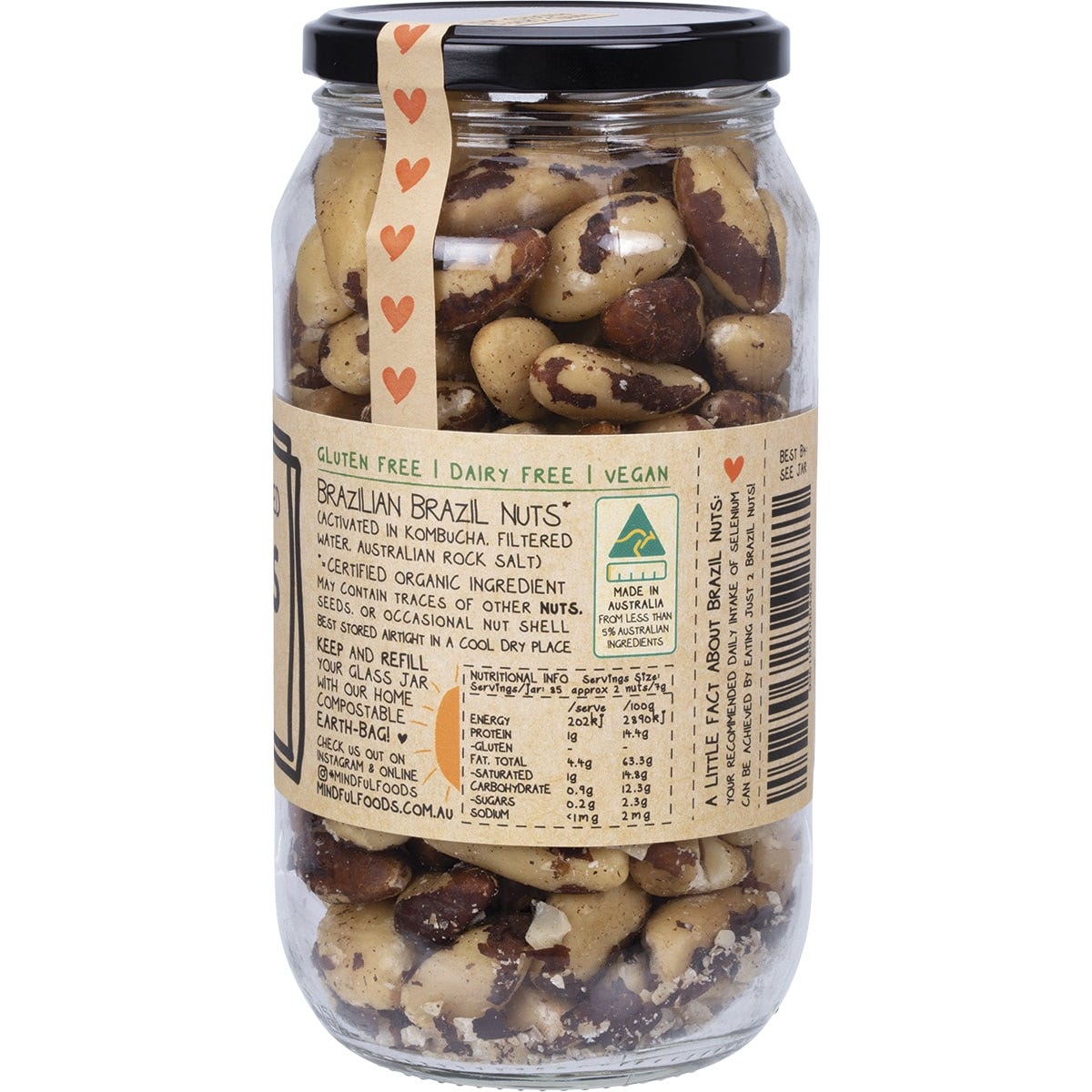 Mindful Foods Brazil Nuts Organic & Activated 600g