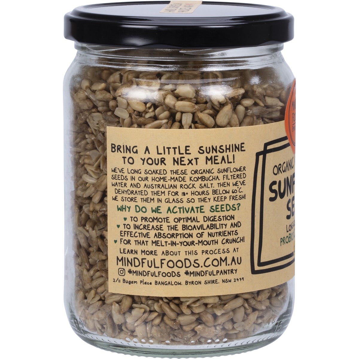 Mindful Foods Sunflower Seeds Organic & Activated 225g