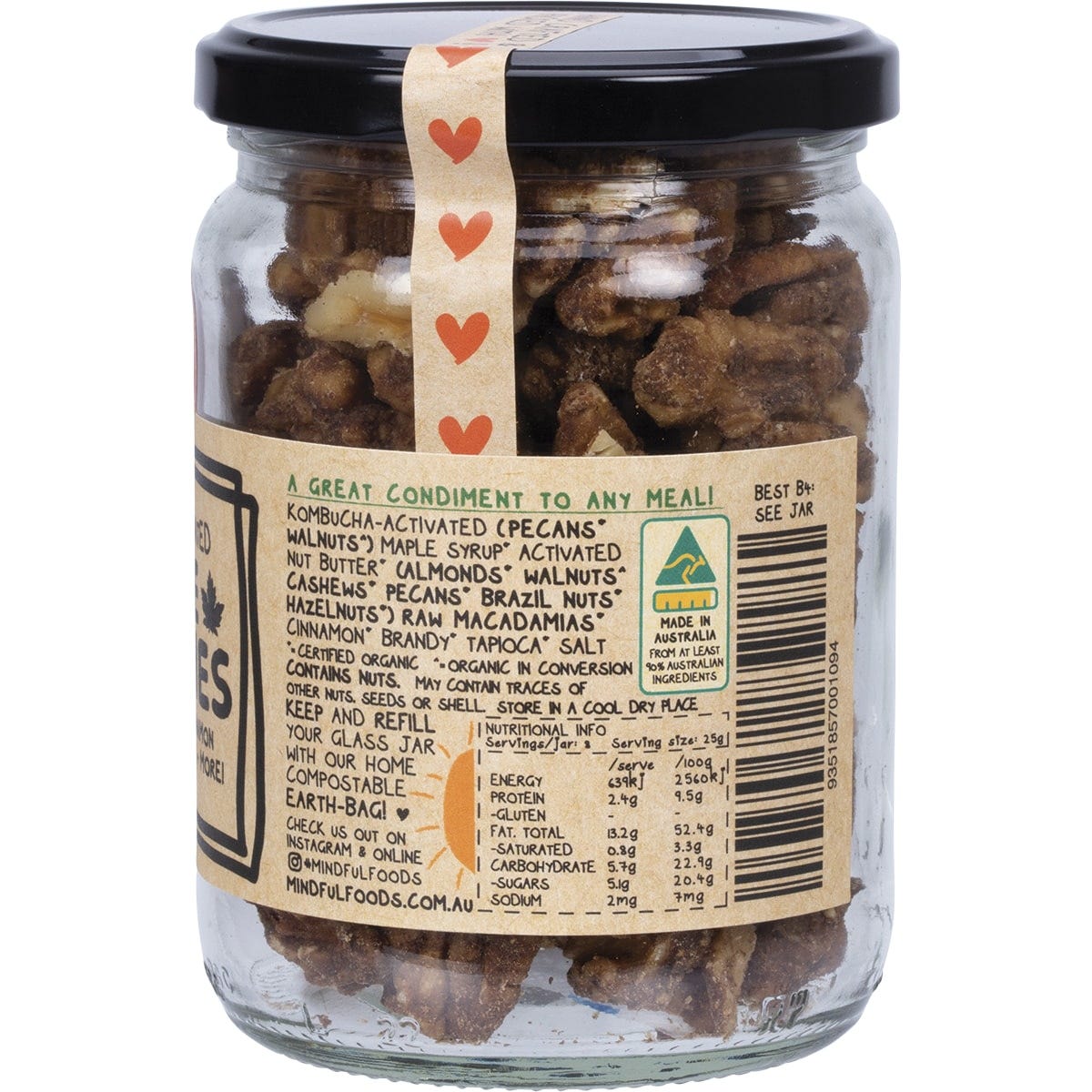 Mindful Foods Maple Munchies Organic & Activated 200g