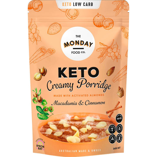 The Monday Food Co. Keto Creamy Porridge Macadamia & Cinnamon 340g