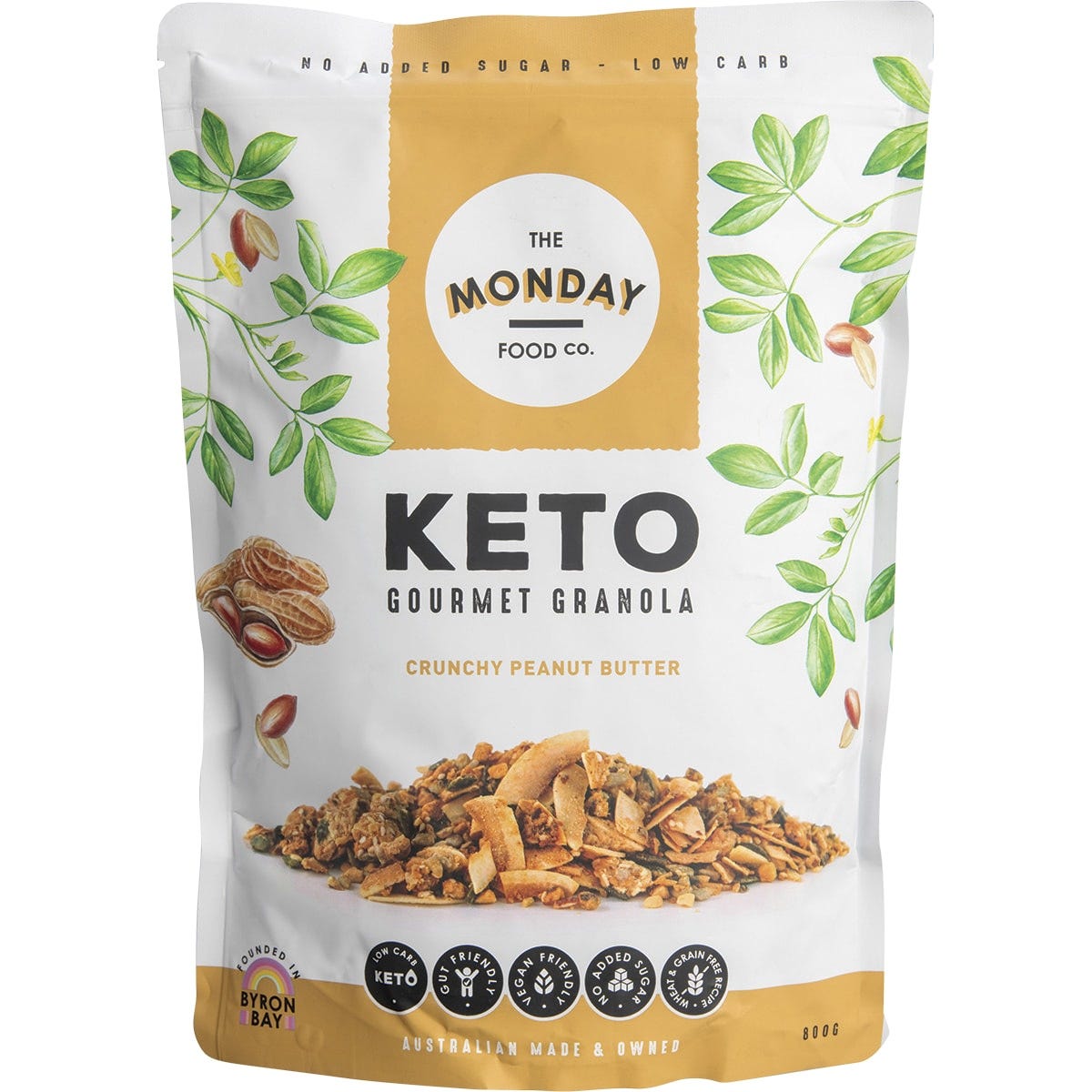 The Monday Food Co. Keto Gourmet Granola Crunchy Peanut Butter 800g