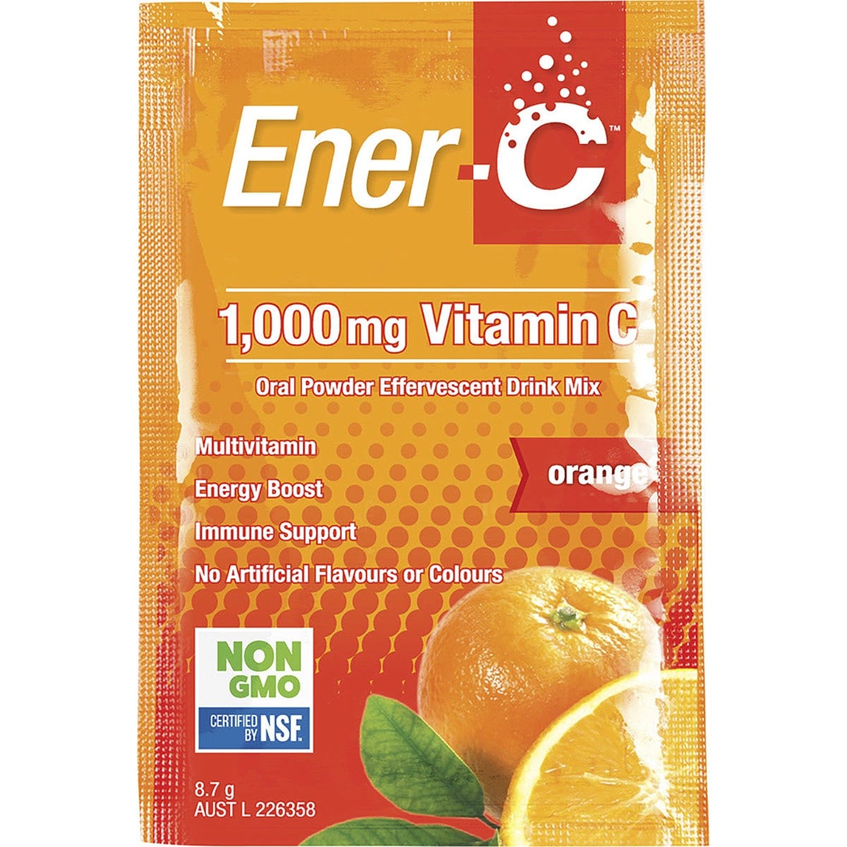 Martin & Pleasance Ener-C 1000mg Vitamin C Drink Mix Orange Sachets 12pk