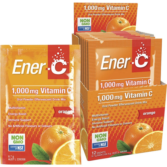 Martin & Pleasance Ener-C 1000mg Vitamin C Drink Mix Orange Sachets 12pk