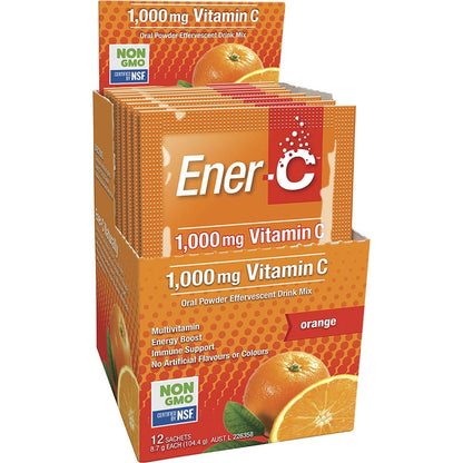 Martin & Pleasance Ener-C 1000mg Vitamin C Drink Mix Orange Sachets 12pk