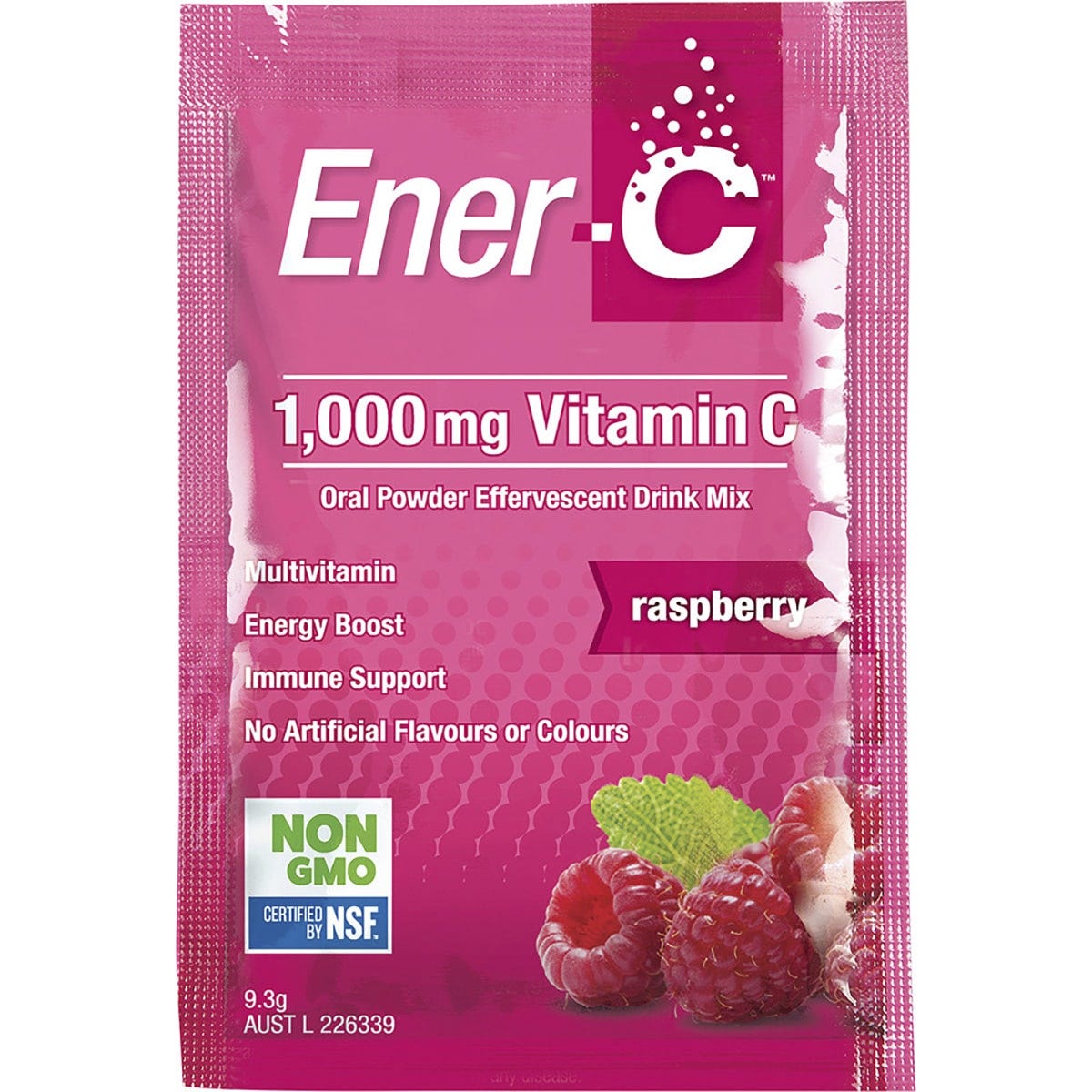 Martin & Pleasance Ener-C 1000mg Vitamin C Drink Mix Raspberry Sachets 12pk