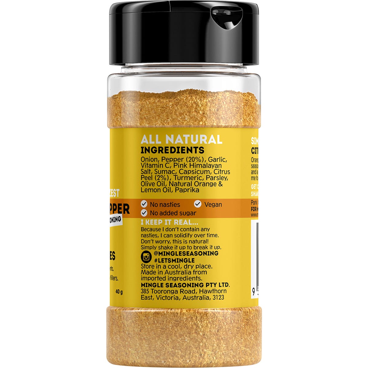 Mingle Natural Seasoning Blend Citrus Pepper 10x40g