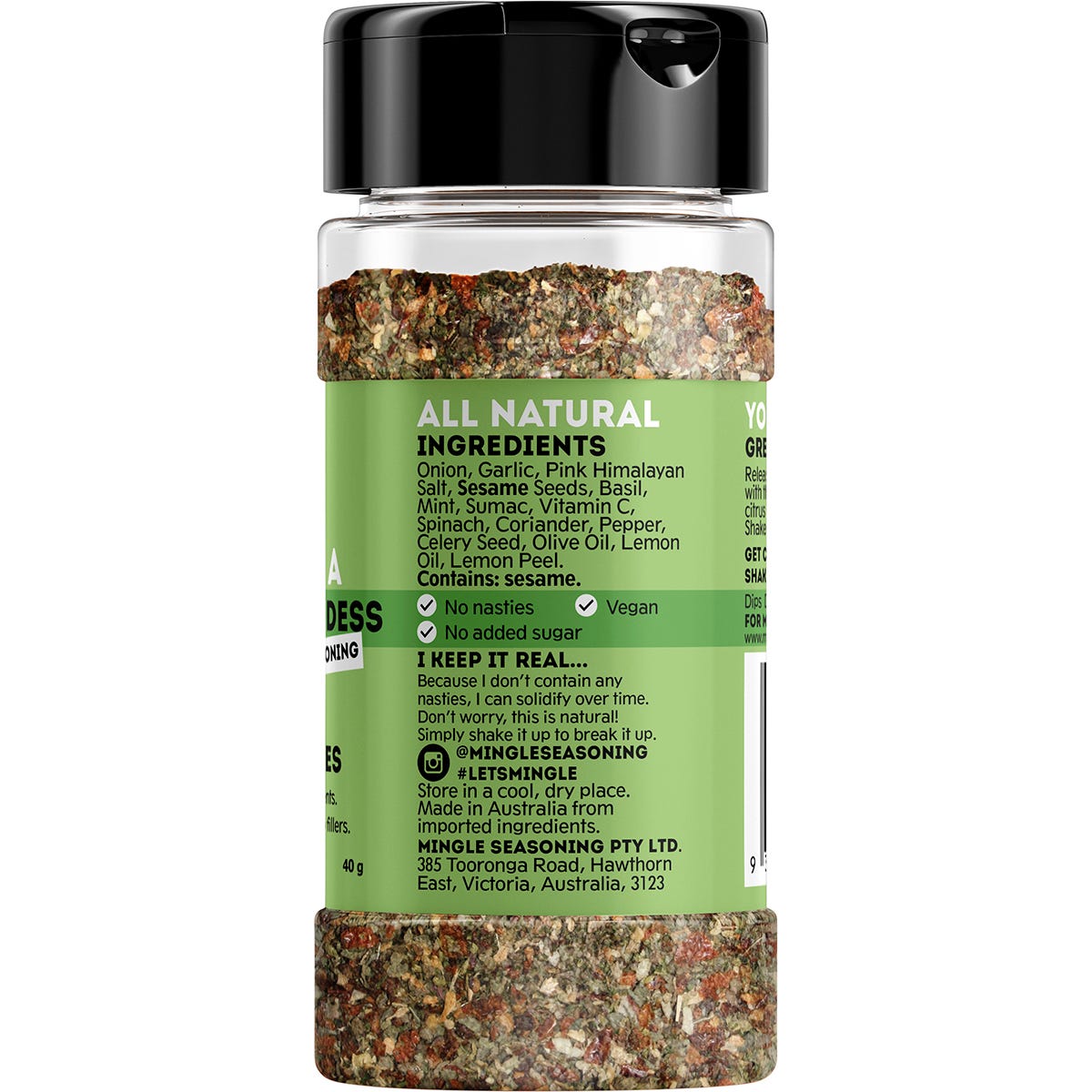 Mingle Natural Seasoning Blend Green Goddess 10x40g