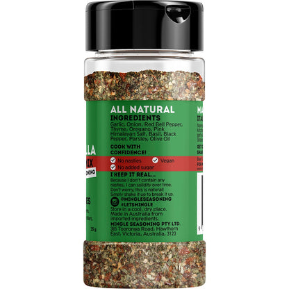 Mingle Natural Seasoning Blend Ciao Bella Italian Mix 10x35g