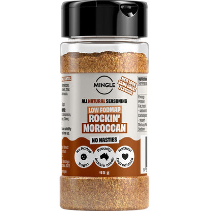 Mingle Natural Seasoning Blend Rockin' Moroccan Low FODMAP 10x45g