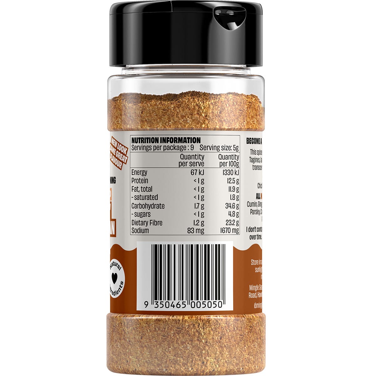 Mingle Natural Seasoning Blend Rockin' Moroccan Low FODMAP 10x45g