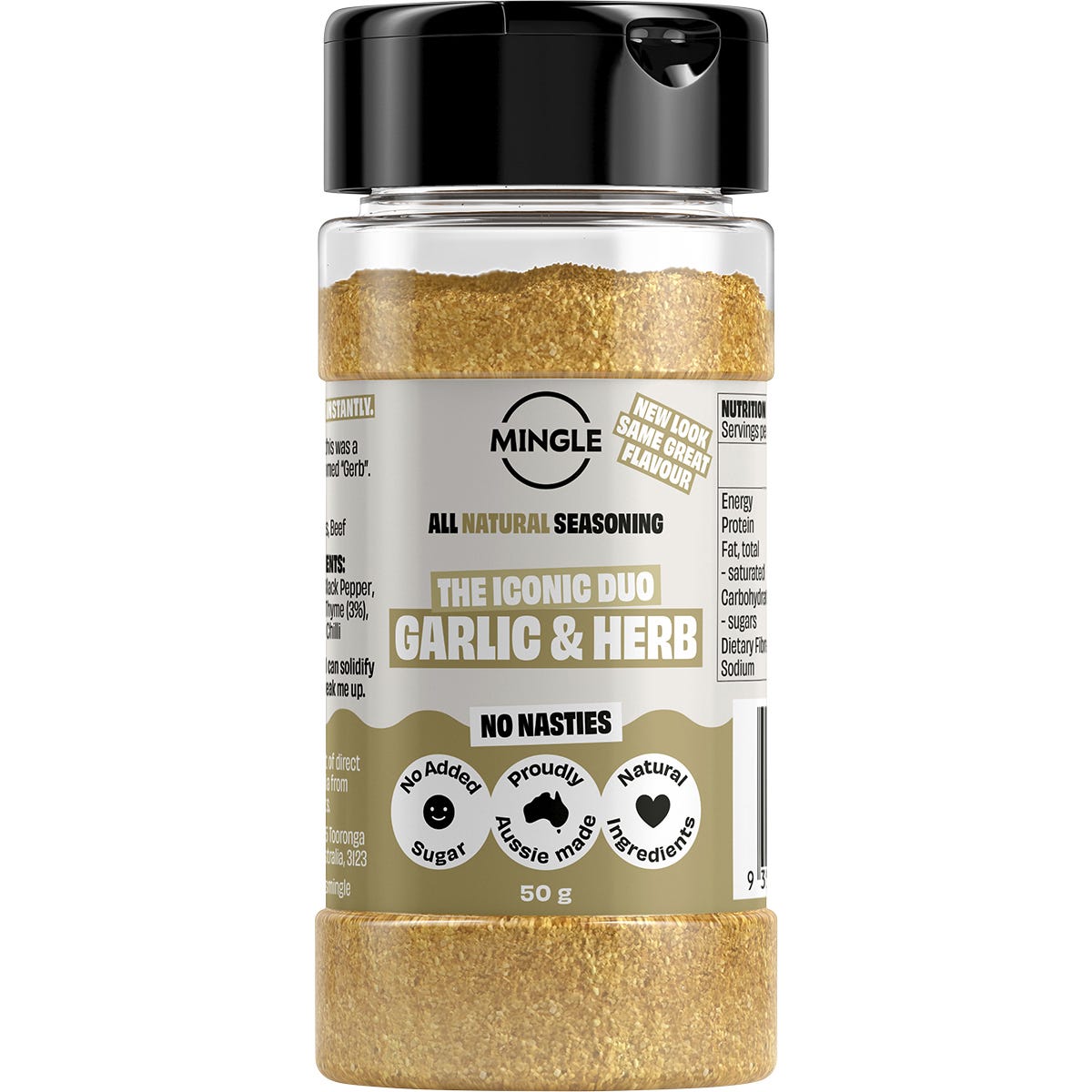 Mingle Natural Seasoning Blend Garlic & Herb 10x50g