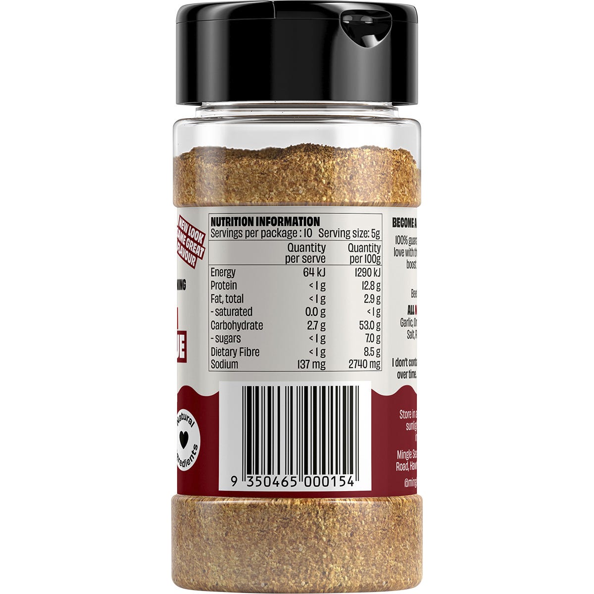 Mingle Natural Seasoning Blend Backyard Barbeque 10x50g