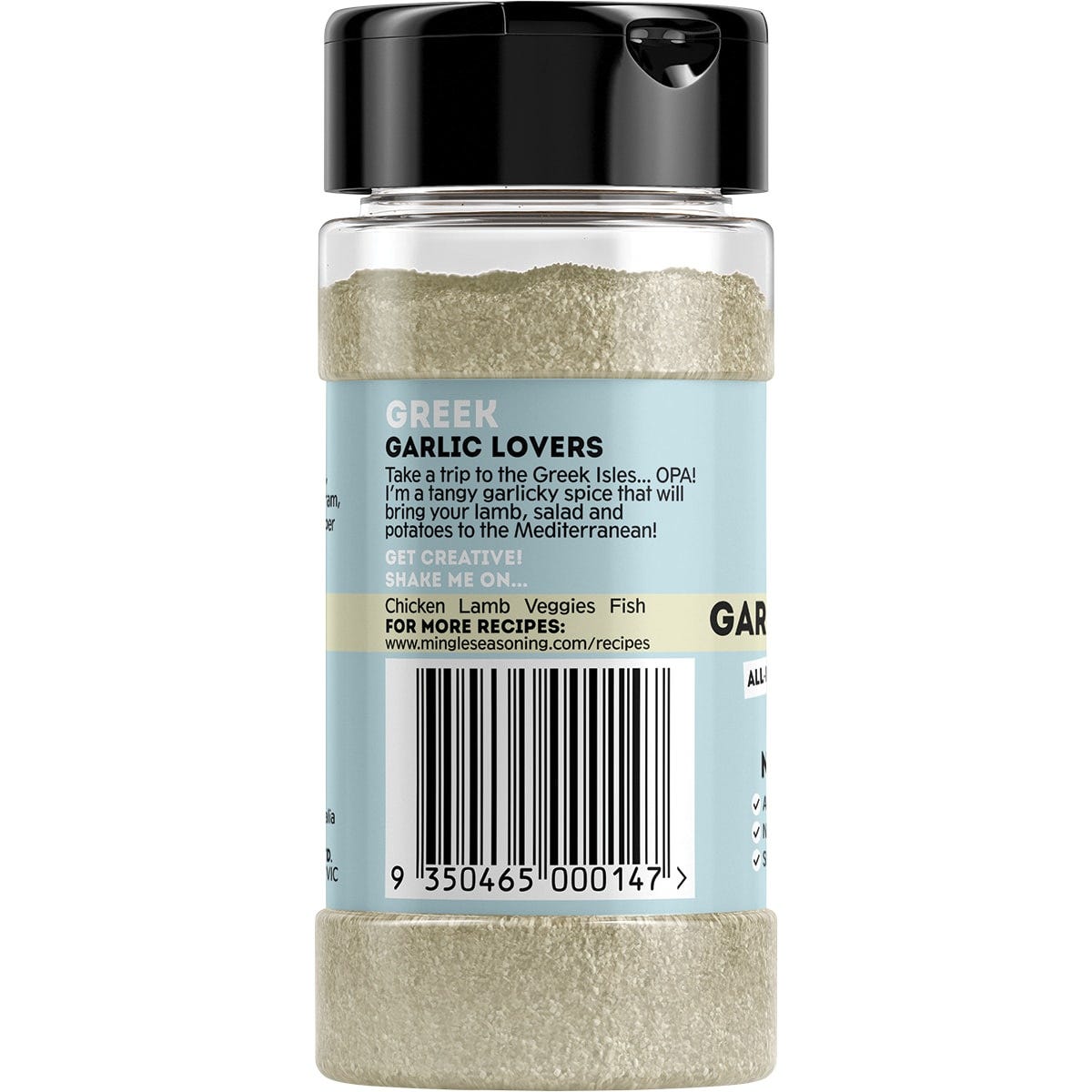 Mingle Natural Seasoning Blend Greek Garlic Lovers 10x45g