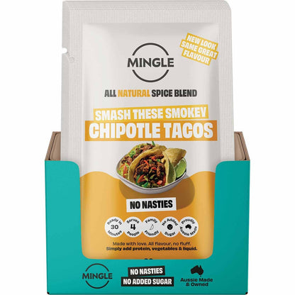 Mingle Natural Seasoning Blend Smokey Chipotle Tacos 12x30g