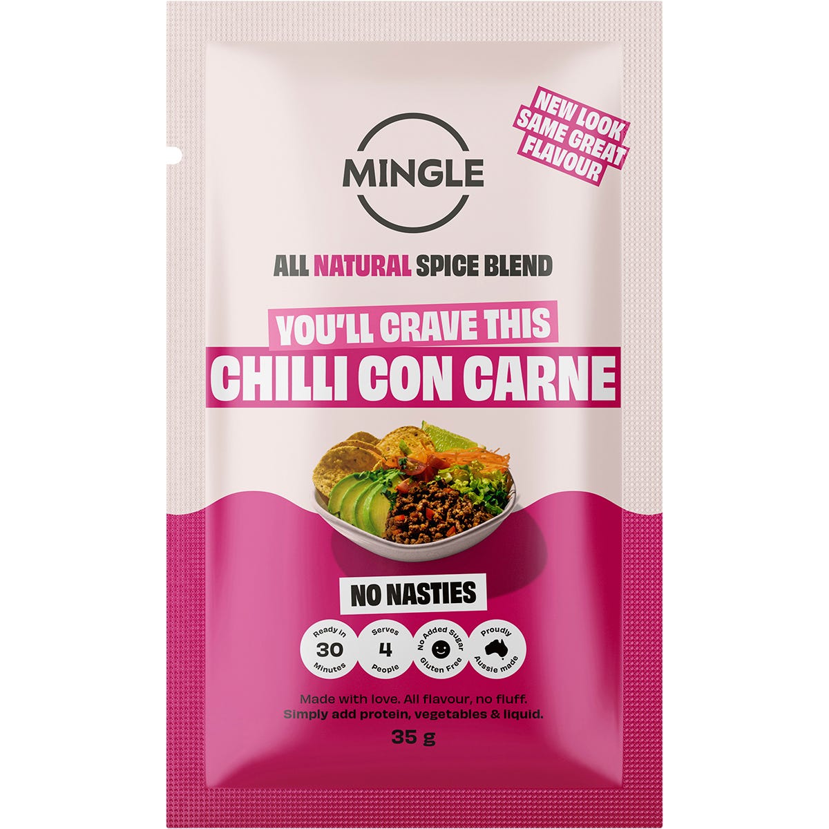 Mingle Natural Seasoning Blend Chilli Con Carne 12x35g