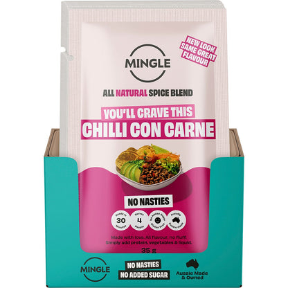 Mingle Natural Seasoning Blend Chilli Con Carne 12x35g