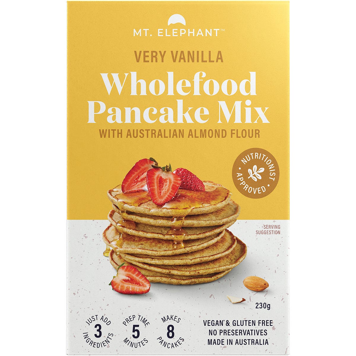 Mt. Elephant Wholefood Pancake Mix Very Vanilla 5x230g