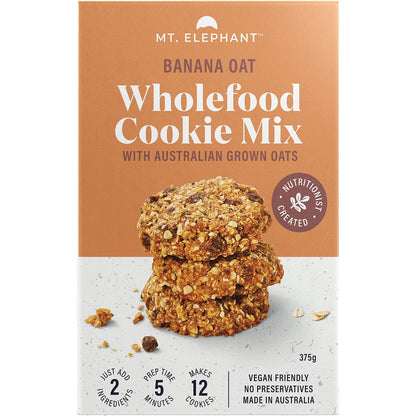 Mt. Elephant Wholefood Cookie Mix Banana Oat 5x375g