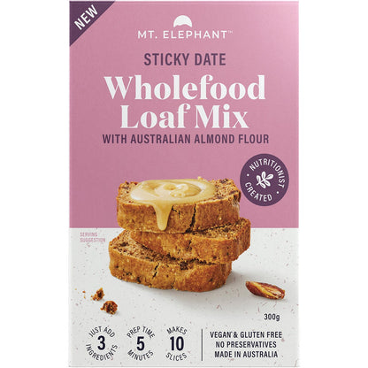 Mt. Elephant Wholefood Loaf Mix Sticky Date 5x300g