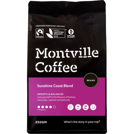 Montville Coffee Coffee Beans Sunshine Coast Blend 250g