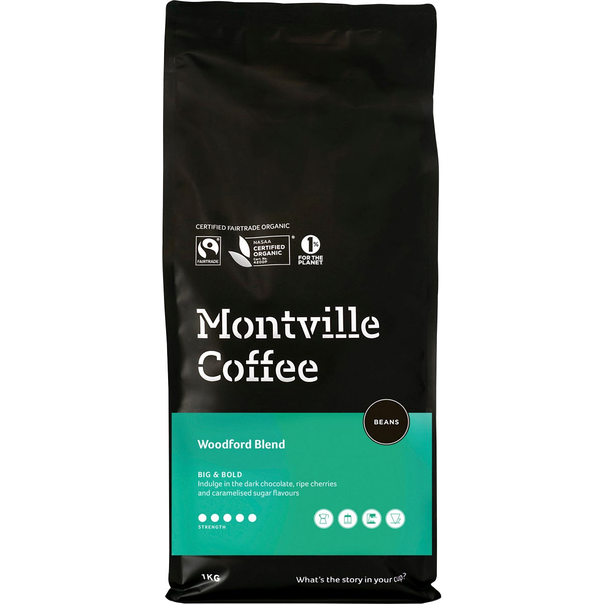 Montville Coffee Coffee Beans Woodford Blend 1kg