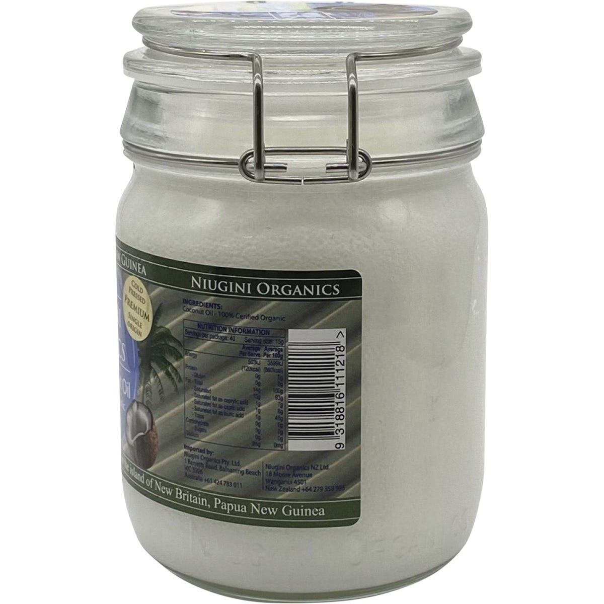 Niugini Organics Virgin Coconut Oil 100% Pure 650ml