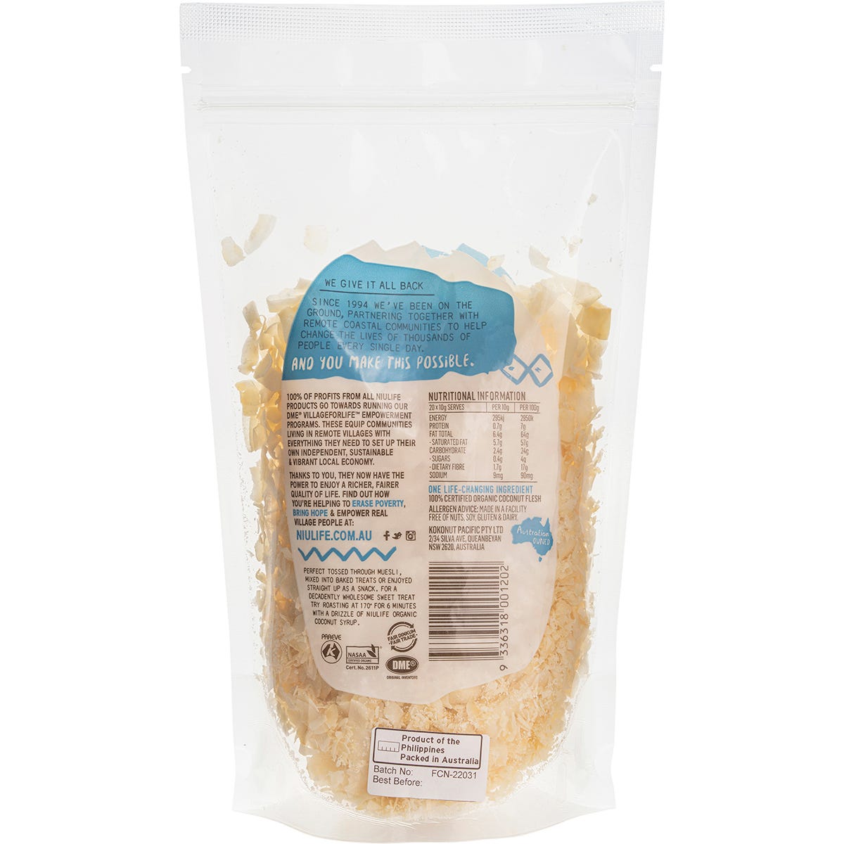 Niulife Flaked Coconut 200g