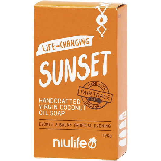 Niulife Coconut Oil Soap Sunset 100g